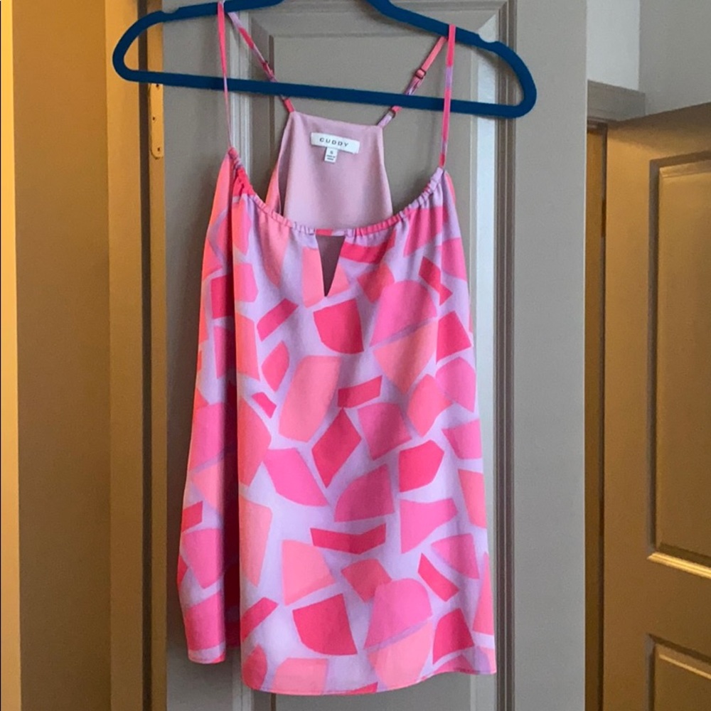Pink and purple geometric Cuddy tank